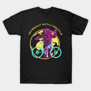 Astronaut With Bicycle, Earth T-Shirt